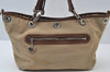 Authentic BURBERRY BLUE LABEL Shoulder Tote Bag Canvas Leather Beige 8309I