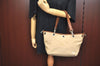 Authentic BURBERRY BLUE LABEL Shoulder Tote Bag Canvas Leather Beige 8309I