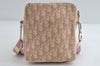 Authentic Christian Dior Trotter No.2 Shoulder Bag PVC Enamel Pink Junk 8310I