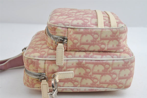 Authentic Christian Dior Trotter No.2 Shoulder Bag PVC Enamel Pink Junk 8310I