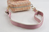 Authentic Christian Dior Trotter No.2 Shoulder Bag PVC Enamel Pink Junk 8310I