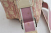 Authentic Christian Dior Trotter No.2 Shoulder Bag PVC Enamel Pink Junk 8310I
