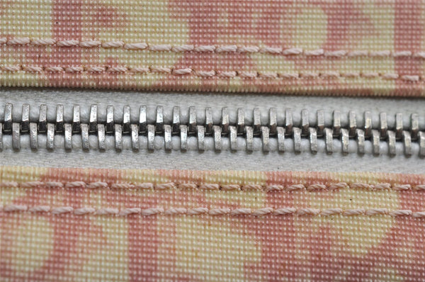 Authentic Christian Dior Trotter No.2 Shoulder Bag PVC Enamel Pink Junk 8310I