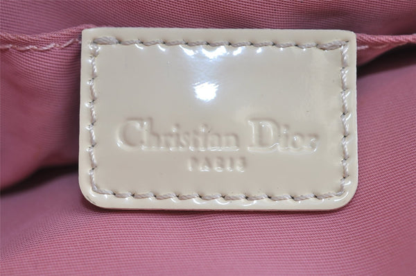 Authentic Christian Dior Trotter No.2 Shoulder Bag PVC Enamel Pink Junk 8310I