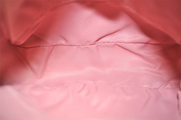 Authentic Christian Dior Trotter No.2 Shoulder Bag PVC Enamel Pink Junk 8310I