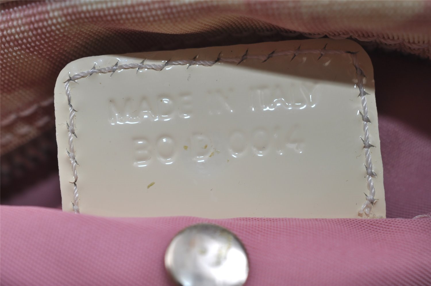 Authentic Christian Dior Trotter No.2 Shoulder Bag PVC Enamel Pink Junk 8310I