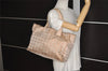 Authentic CHANEL New Travel Line Shoulder Tote Bag Nylon Leather Beige 8310J