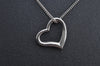 Auth TIFFANY & Co. Elsa Peretti Open Heart Pendant Necklace Silver Box 8311I