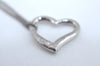 Auth TIFFANY & Co. Elsa Peretti Open Heart Pendant Necklace Silver Box 8311I