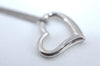 Auth TIFFANY & Co. Elsa Peretti Open Heart Pendant Necklace Silver Box 8311I