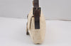 Authentic FENDI Zucca Mamma Baguette Shoulder Bag Canvas Leather Beige 8311J