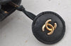 Authentic CHANEL Lamb Skin Bicolore CC Logo Clutch Hand Bag Black Junk 8312I