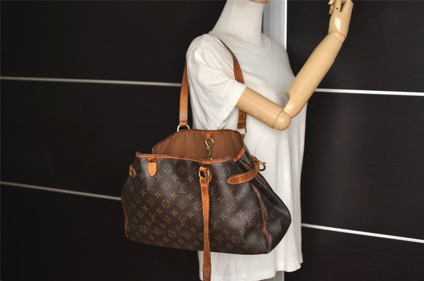 Auth Louis Vuitton Monogram Batignolles Horizontal Tote Bag M51154 Junk 8315J
