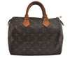Authentic Louis Vuitton Monogram Speedy 25 Boston Hand Bag M41528 LV 8316I