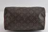 Authentic Louis Vuitton Monogram Speedy 25 Boston Hand Bag M41528 LV 8316I