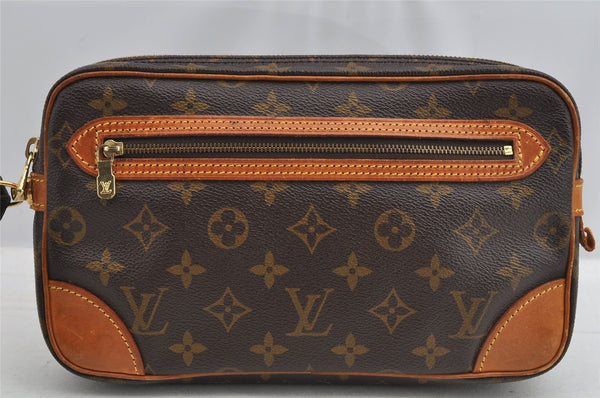 Authentic Louis Vuitton Monogram Marly Dragonne GM M51825 Clutch Hand Bag 8317I