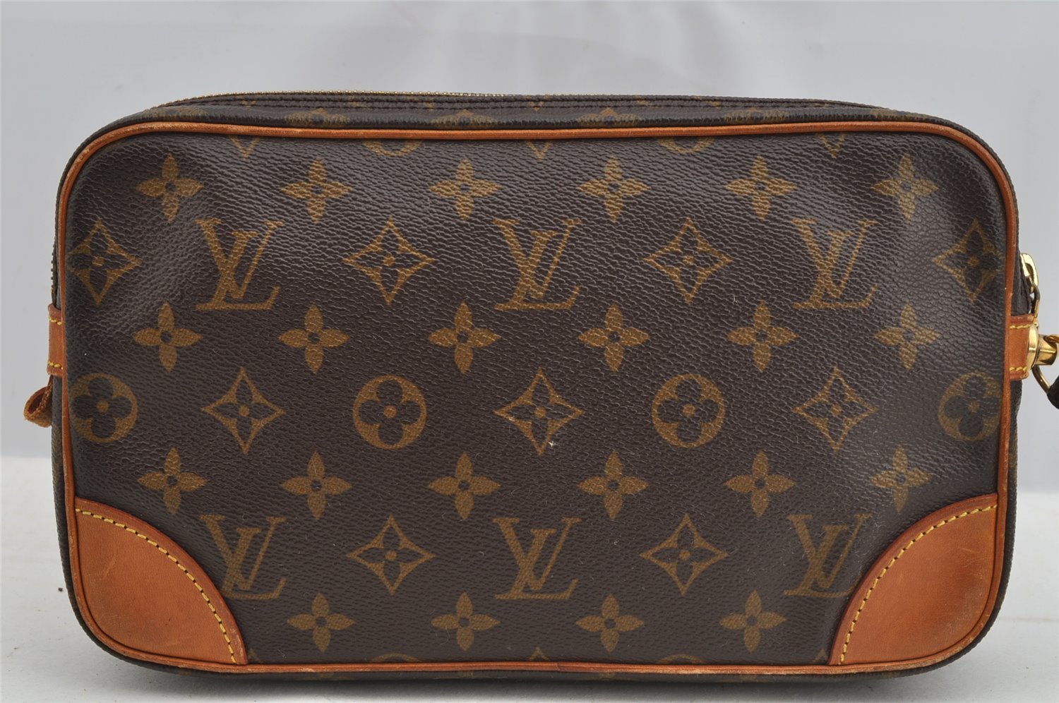 Authentic Louis Vuitton Monogram Marly Dragonne GM M51825 Clutch Hand Bag 8317I