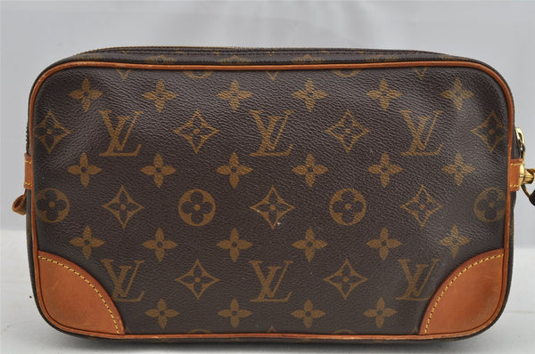 Authentic Louis Vuitton Monogram Marly Dragonne GM M51825 Clutch Hand Bag 8317I
