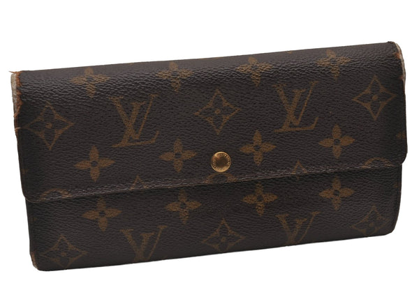 Authentic Louis Vuitton Monogram Portefeuille Sarah Purse Wallet M61734 LV 8321I