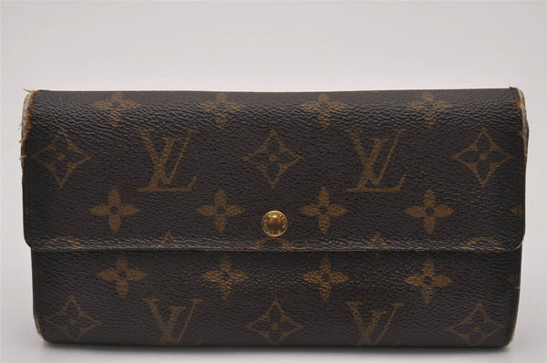 Authentic Louis Vuitton Monogram Portefeuille Sarah Purse Wallet M61734 LV 8321I