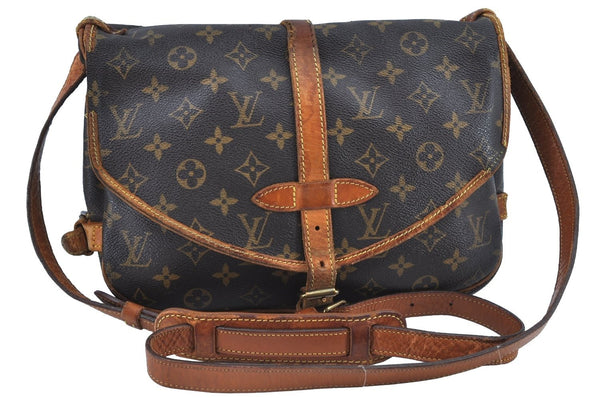 Authentic Louis Vuitton Monogram Saumur 30 Shoulder Cross Bag M42256 LV 8322H
