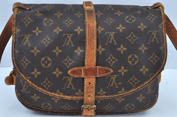 Authentic Louis Vuitton Monogram Saumur 30 Shoulder Cross Bag M42256 LV 8322H