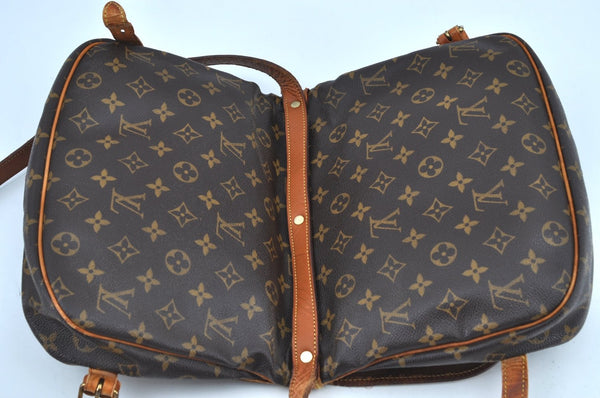 Authentic Louis Vuitton Monogram Saumur 30 Shoulder Cross Bag M42256 LV 8322H