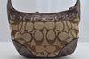 Authentic COACH Signature Shoulder Tote Bag Canvas Leather 12719 Brown 8323I