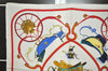 Authentic HERMES Carre 90 Scarf "SPRINGS" Silk White 8323J