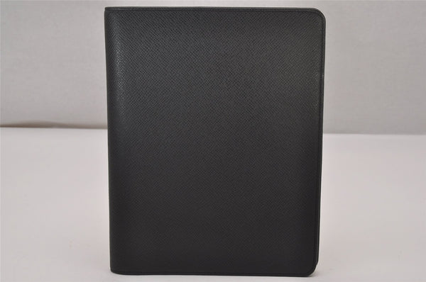 Authentic Louis Vuitton Taiga Agenda Bureau Notebook Cover Black R20409 LV 8324I