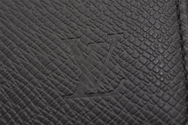 Authentic Louis Vuitton Taiga Agenda Bureau Notebook Cover Black R20409 LV 8324I