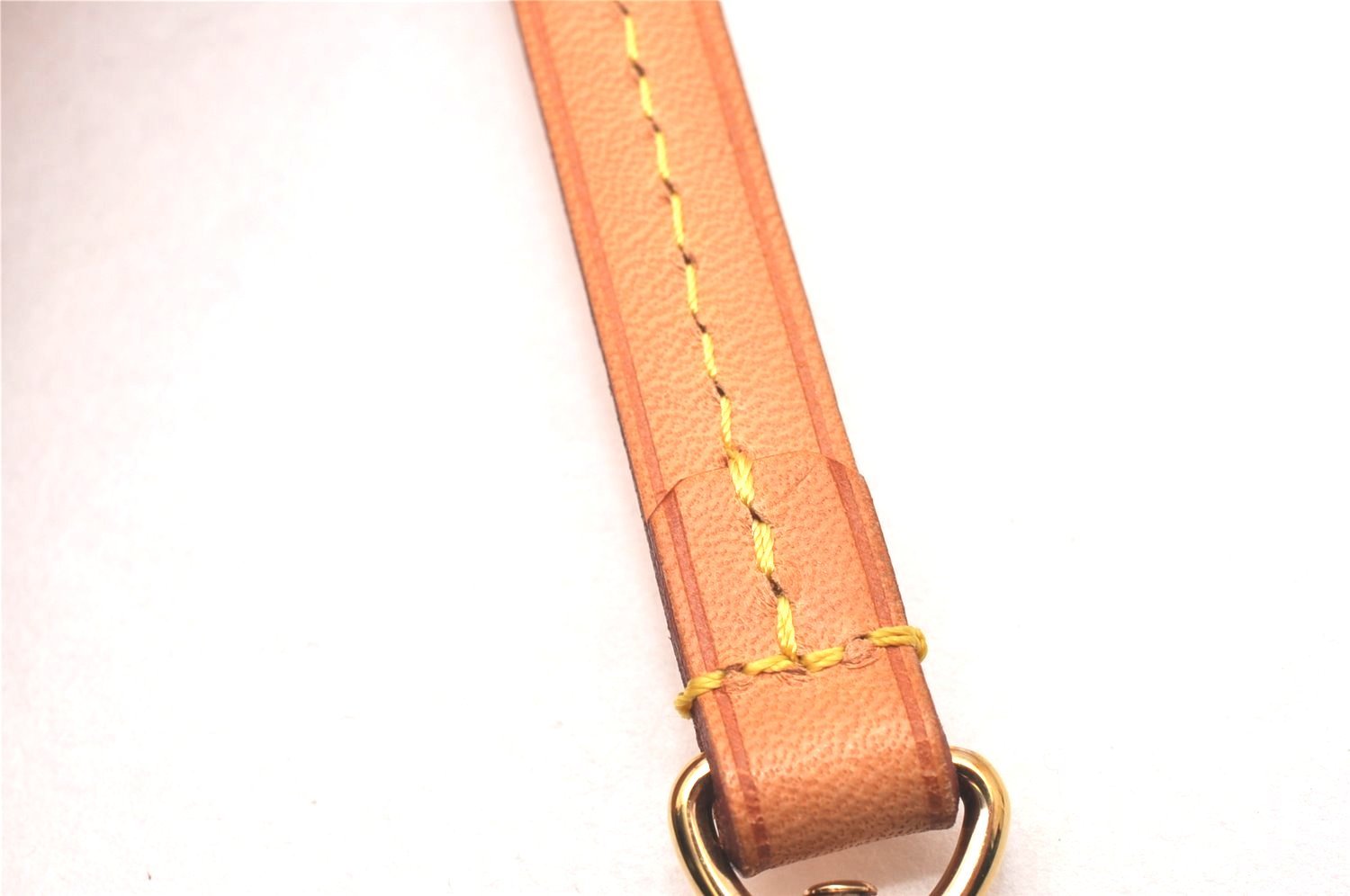 Auth Louis Vuitton Leather Strap For Pochette Accessoires Beige 45.3