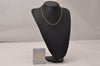 Authentic Christian Dior Gold Imitation Pearl Chain Pendant Necklace Box 8326J