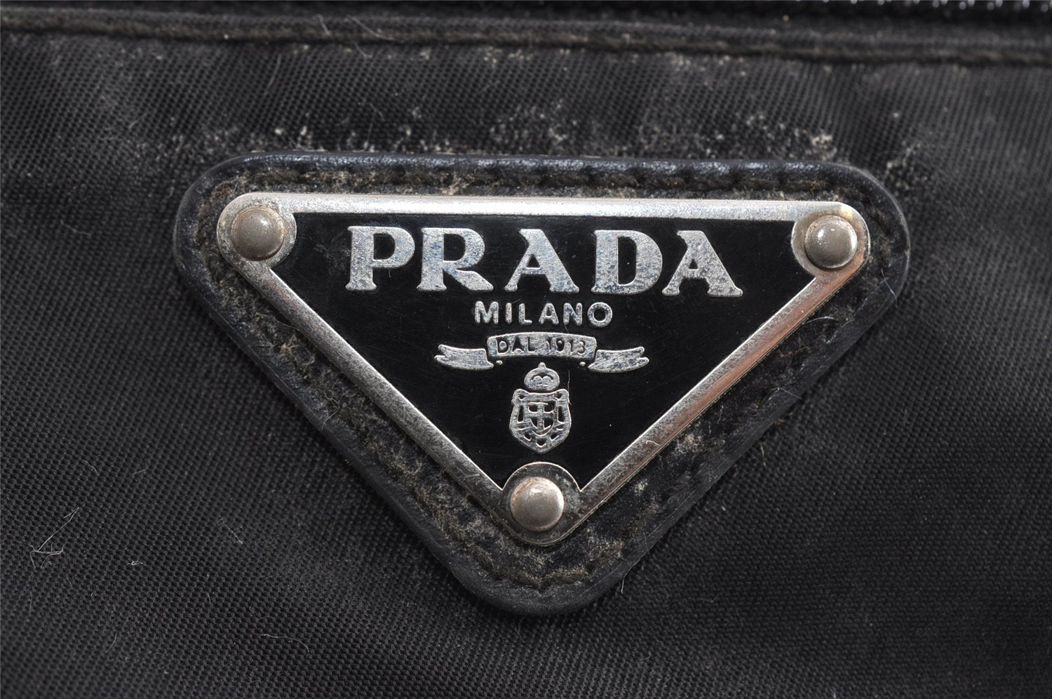 Authentic PRADA Nylon Tessuto Leather Shoulder Cross Body Bag Purse Black 8328I