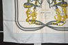 Authentic HERMES Carre 90 Scarf "BRIDES de GALA par" Silk Light Blue 8328J