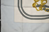 Authentic HERMES Carre 90 Scarf "BRIDES de GALA par" Silk Light Blue 8328J