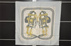 Authentic HERMES Carre 90 Scarf "BRIDES de GALA par" Silk Light Blue 8328J
