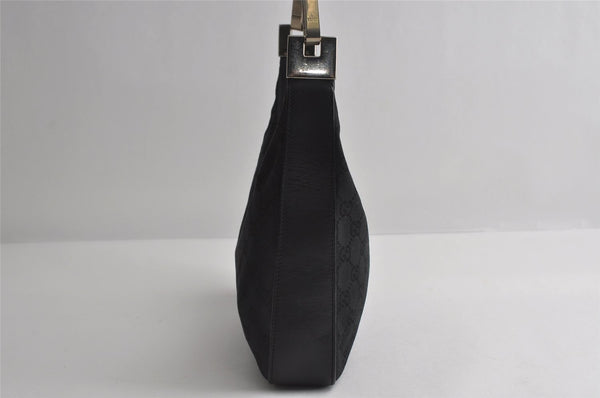Authentic GUCCI Shoulder Hand Bag Purse GG Canvas Leather 0013812 Black 8329I