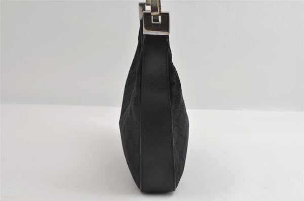 Authentic GUCCI Shoulder Hand Bag Purse GG Canvas Leather 0013812 Black 8329I