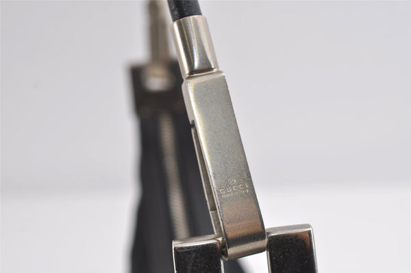 Authentic GUCCI Shoulder Hand Bag Purse GG Canvas Leather 0013812 Black 8329I