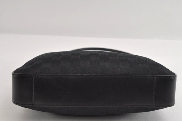 Authentic GUCCI Shoulder Hand Bag Purse GG Canvas Leather 0013812 Black 8329I