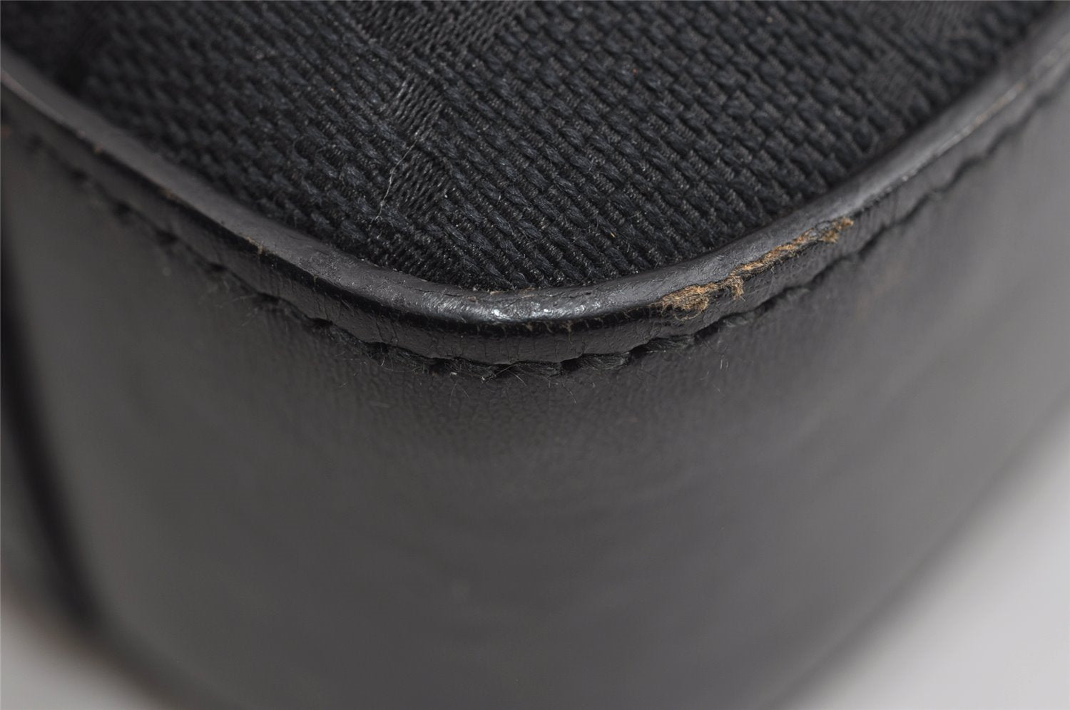 Authentic GUCCI Shoulder Hand Bag Purse GG Canvas Leather 0013812 Black 8329I