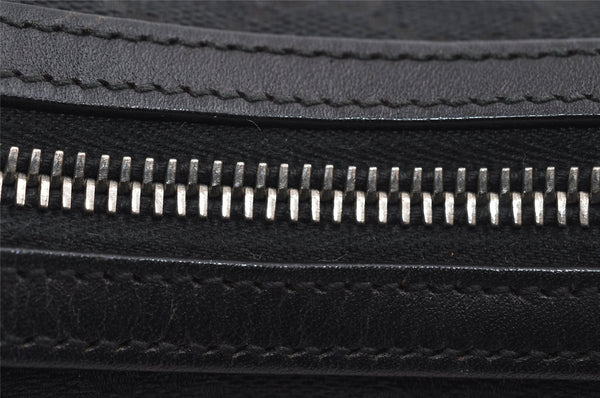 Authentic GUCCI Shoulder Hand Bag Purse GG Canvas Leather 0013812 Black 8329I