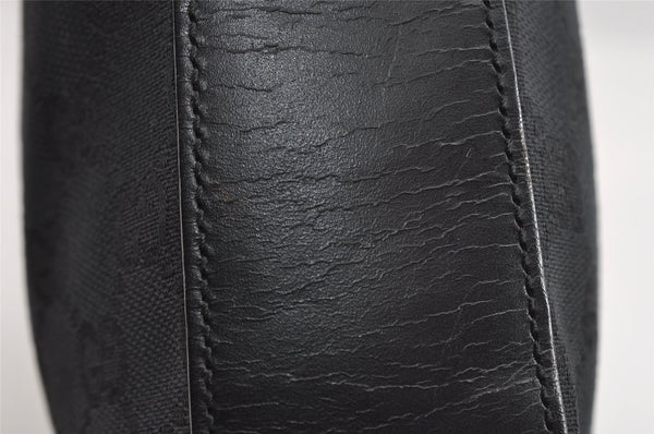 Authentic GUCCI Shoulder Hand Bag Purse GG Canvas Leather 0013812 Black 8329I