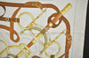 Authentic HERMES Carre 90 Scarf "Eperon d' or" Silk White 8329J