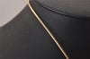 Authentic Christian Dior Gold Tone Chain Rhinestone Pendant Necklace CD 8330J