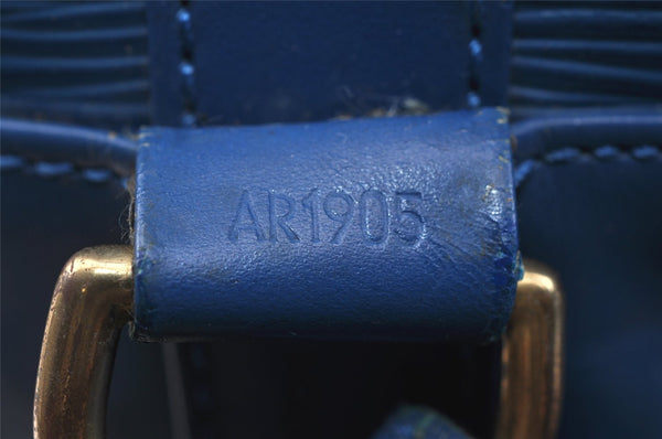 Authentic Louis Vuitton Epi Randonnee PM Shoulder Bag Blue M52355 LV 8331I