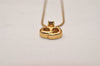 Authentic Christian Dior Gold Tone Chain Pendant Necklace CD 8331J