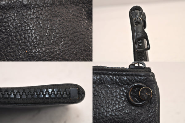 Authentic Louis Vuitton Taurillon Monogram Pochette Cles Black M67452 LV 8331M