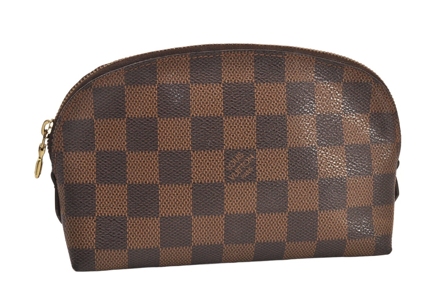 Authentic Louis Vuitton Damier Pochette Cosmetic PM Pouch N47516 LV 8332M
